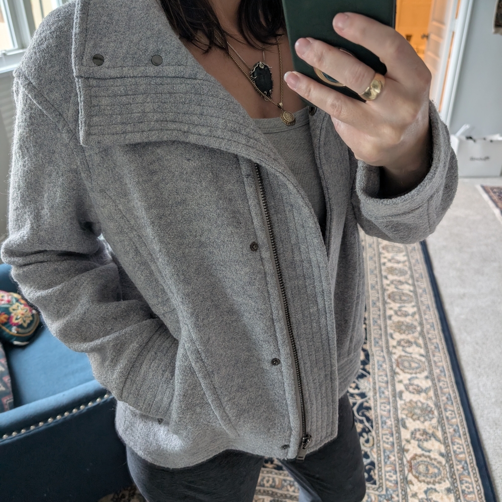 Banana Republic Gray Bomber Jacket